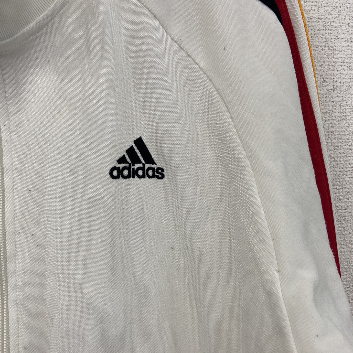 00s　adidas　アディダス　トラックジャケット/ジャージ　パフォーマンスロゴ　白　ホワイト　Mサイズ