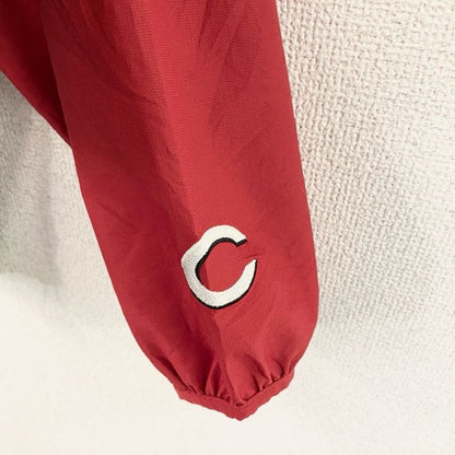 Majestic　マジェスティック　MLB　Reds　レッズ　ハーフジッププルオーバージャケット　赤　レッド　Lサイズ