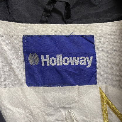 古着 used　Holloway　長袖フルジップハイネックナイロンジャケット　ロゴ刺繍　チアリーダー　スポーツ　黒　ブラック