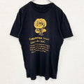 ORGANO　半袖デザインプリントTシャツ　レイシ　キノコ　6連プリント　クルーネック　黒　ブラック