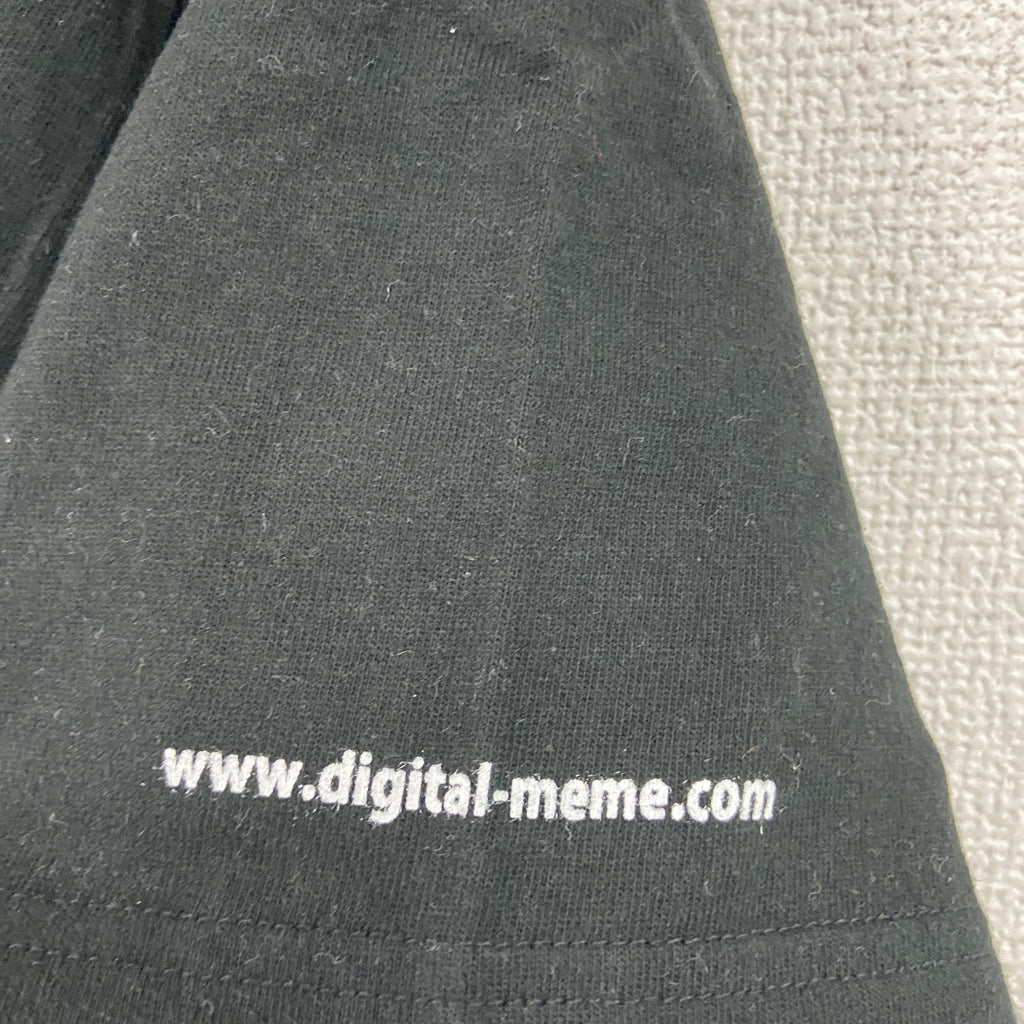 Print star　半袖プリント人物Tシャツ　和柄　漢字プリント　黒　ブラック　Lサイズ