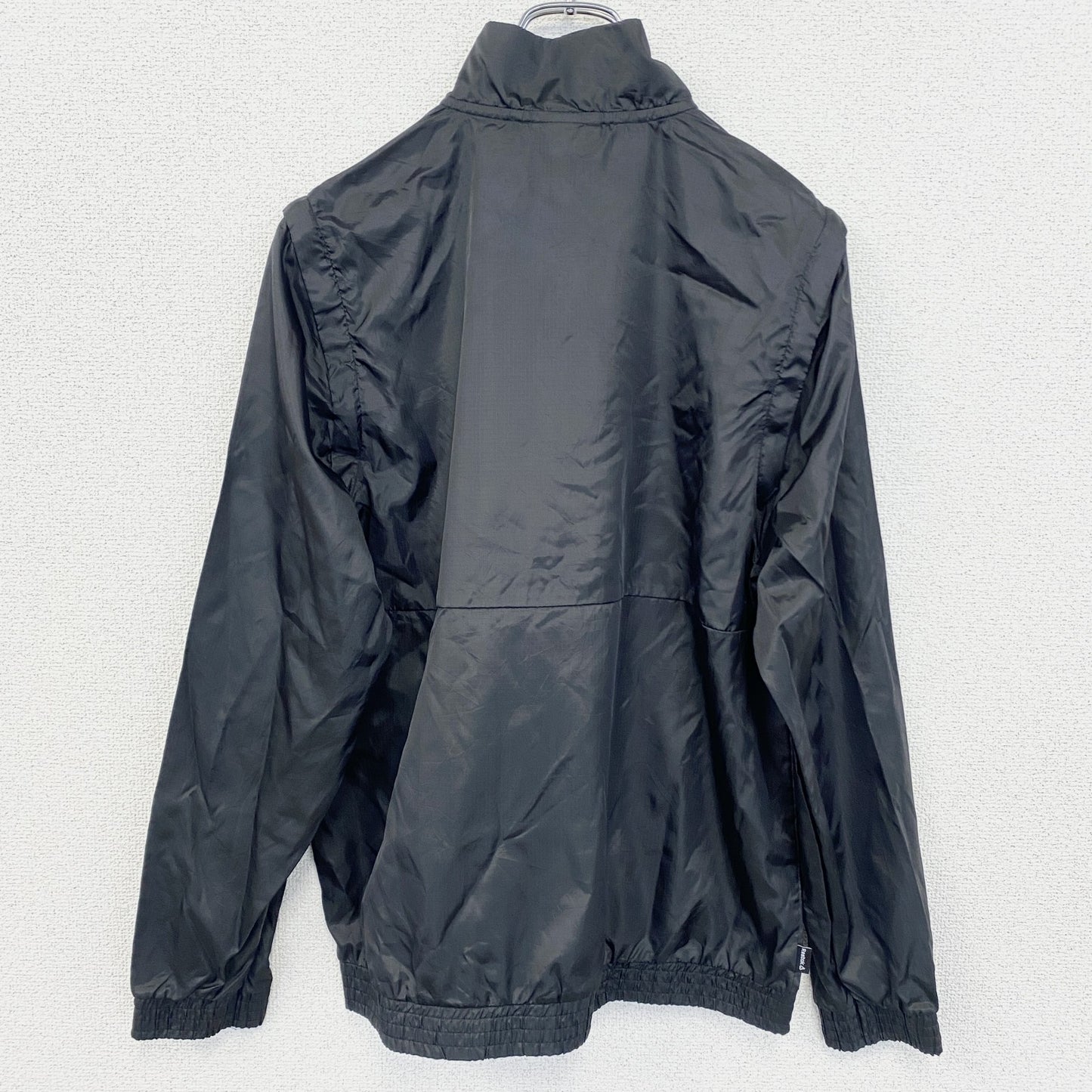 古着 used　Reebok　半袖アノラックパーカー　長袖ナイロンプルオーバー　ロゴプリント　アウトドア　２way　黒　XXLサイズ