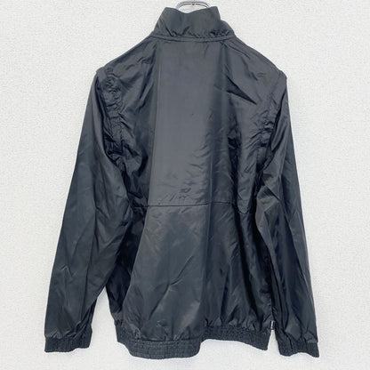 古着 used　Reebok　半袖アノラックパーカー　長袖ナイロンプルオーバー　ロゴプリント　アウトドア　２way　黒　XXLサイズ