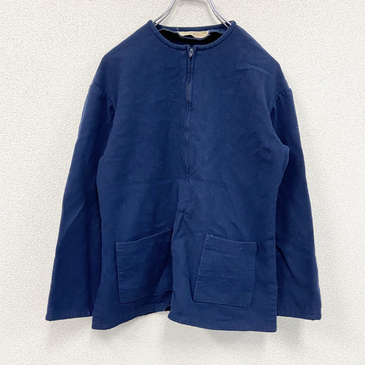 70s　PENDELTON　ペンドルトン　ウールハーフジップジャケット　ノーカラージャケット　紺　ネイビー　13-14サイズ