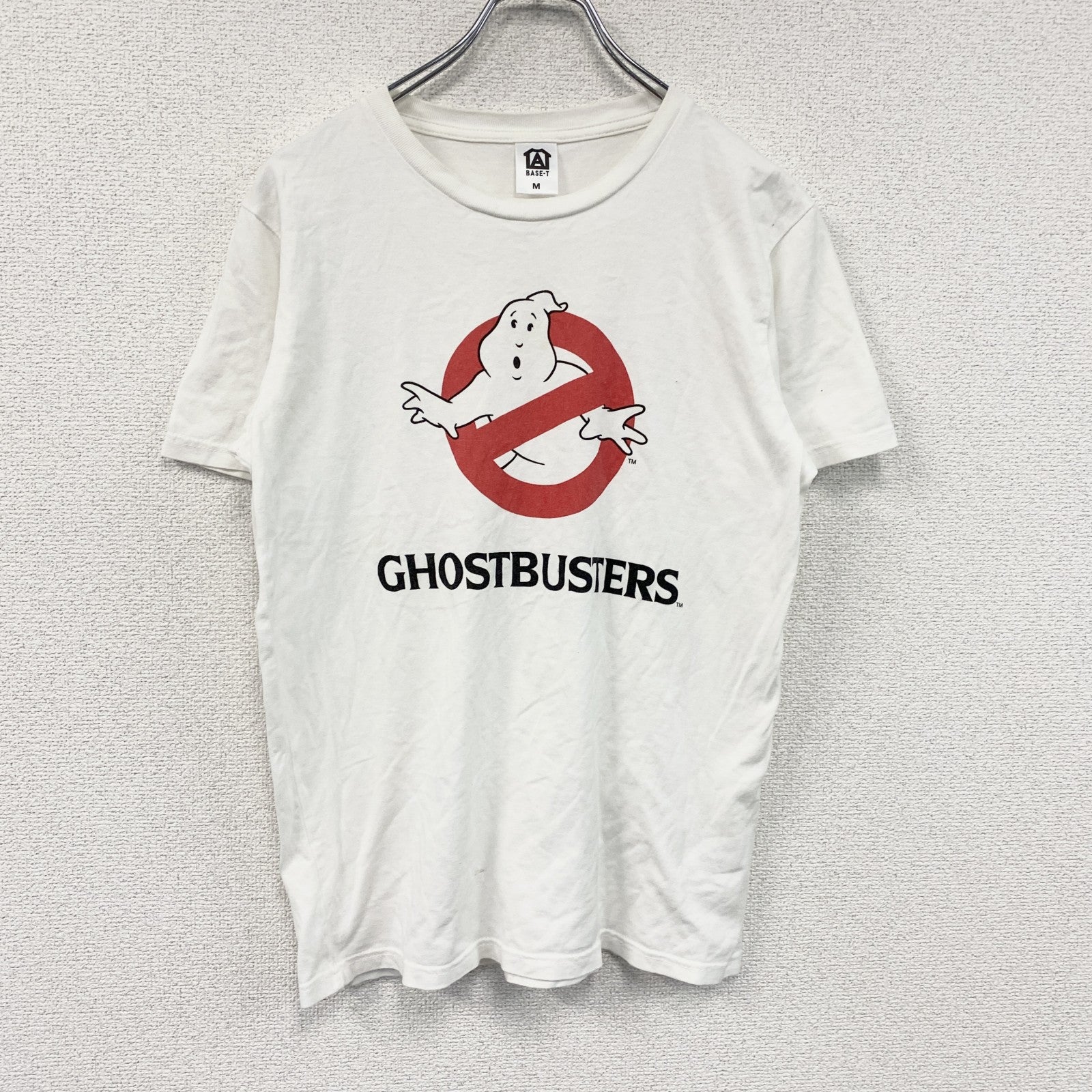 BASE-T　ゴーストバスターズ　半袖プリントTシャツ　白　ホワイト　Mサイズ