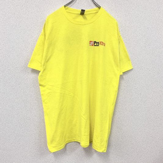 GILDAN　半袖プリントTシャツ　企業T　THE HOME DEPOT　黄色　イエロー　Lサイズ