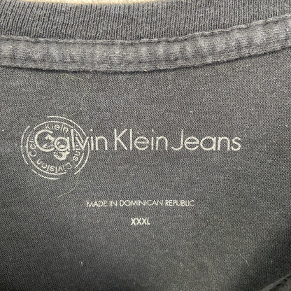 古着 used　Calvin Klein カルバンクラインジーンズ　半袖デザインプリントTシャツ　ビックシルエット　XXXLサイズ