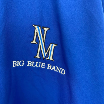 古着 used　Adidas アディダス　半袖ハーフジップナイロンプルオーバー　BIG BLUE BAND　青　XXLサイズ