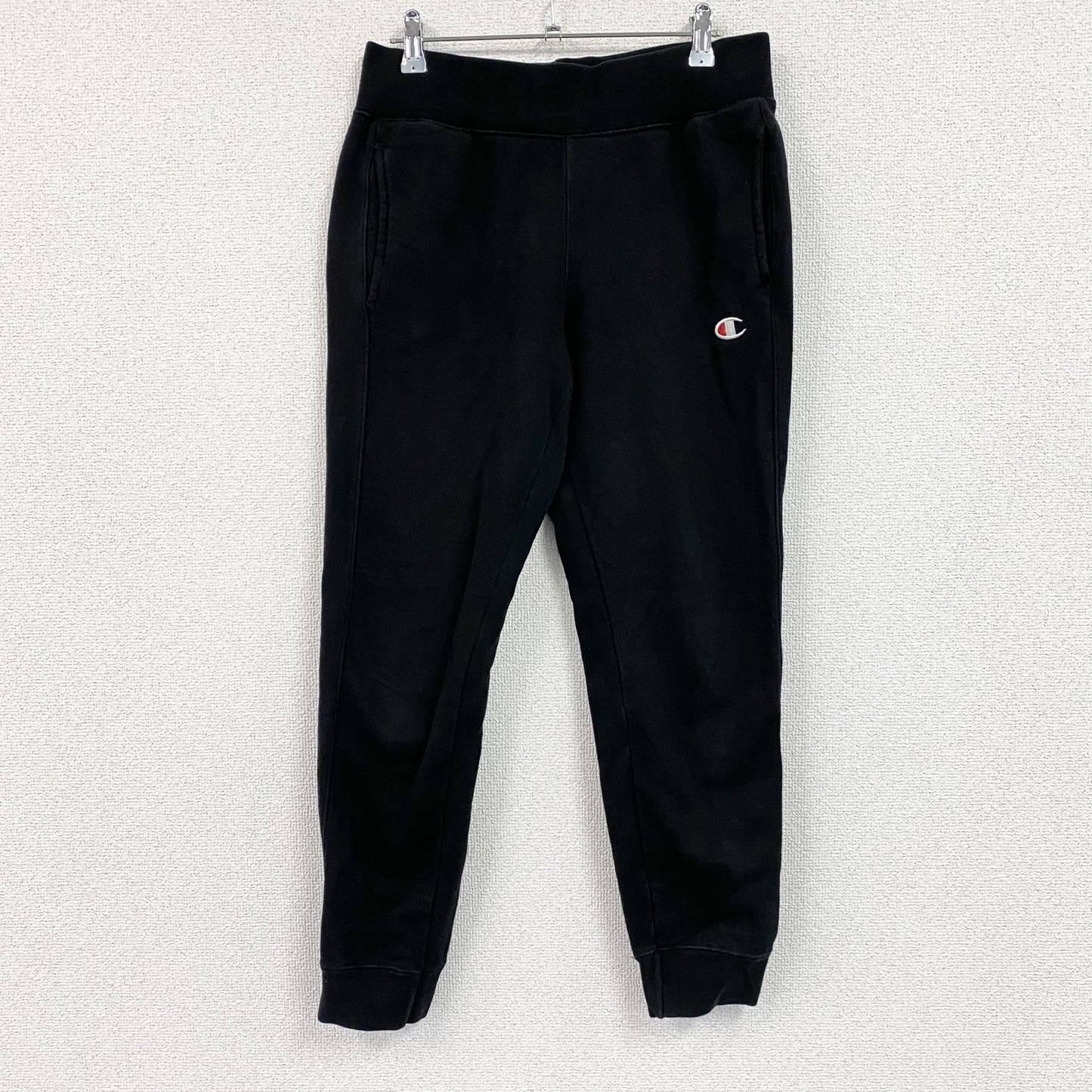 Champion　チャンピオン　リバースウィーブ　スウェットパンツ　ヘビーウエイト　刺繍ロゴ　現行　黒　ブラック　Mサイズ