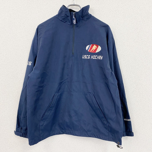 BAUER　バウアー　アノラックパーカー　ハーフジッププルオーバージャケット　紺　ネイビー