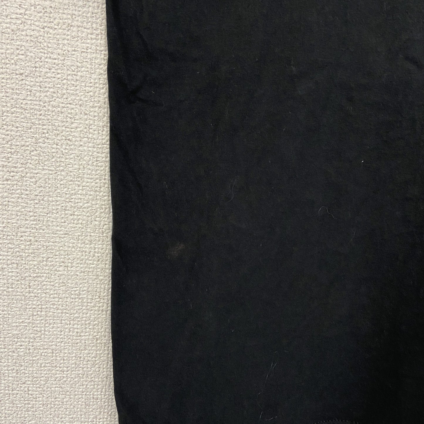 古着 used　Eight　半袖ワンポイント刺繍Tシャツ　サンタクロース　シンプルデザイン　黒　ブラック　クルーネック　