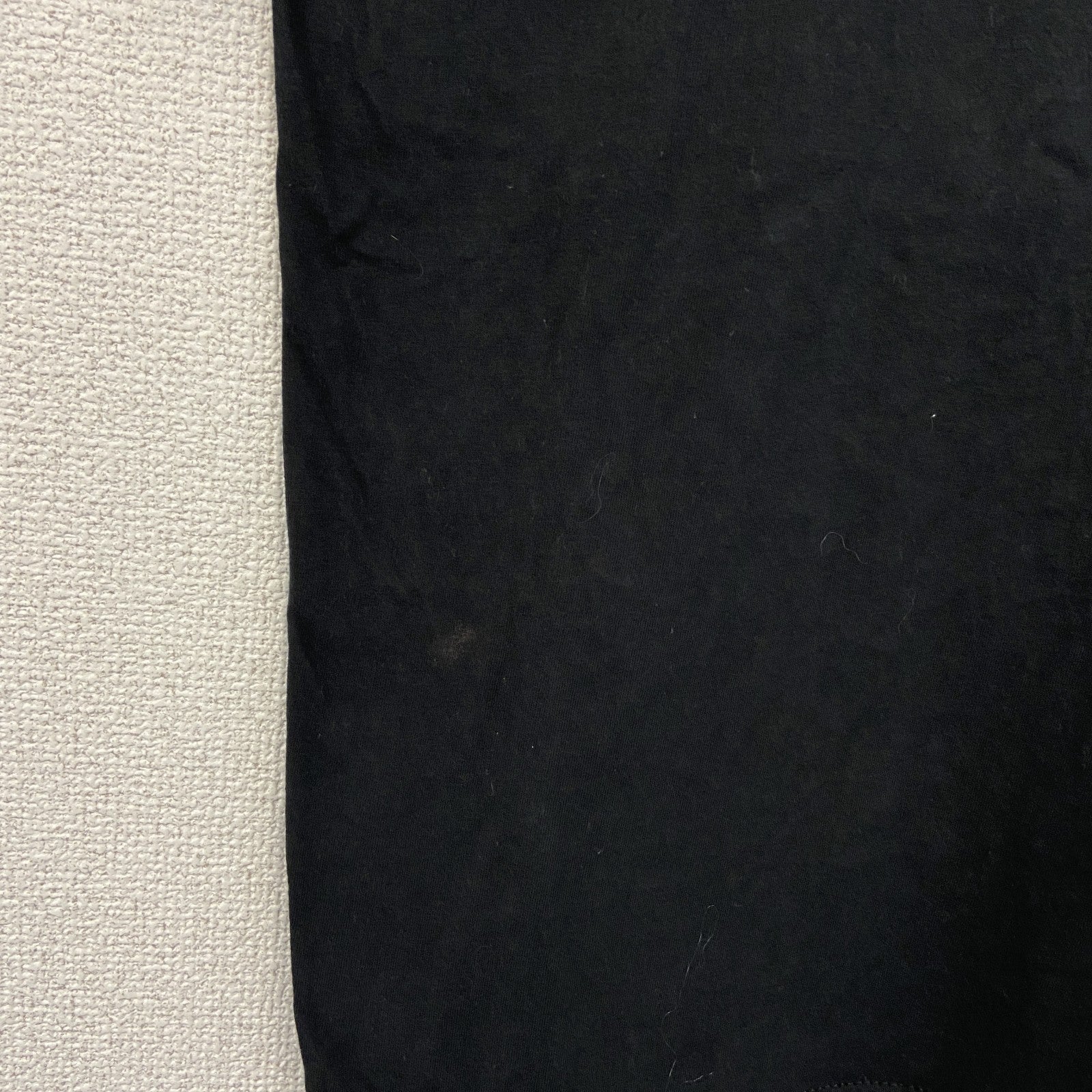 古着 used　Eight　半袖ワンポイント刺繍Tシャツ　サンタクロース　シンプルデザイン　黒　ブラック　クルーネック　