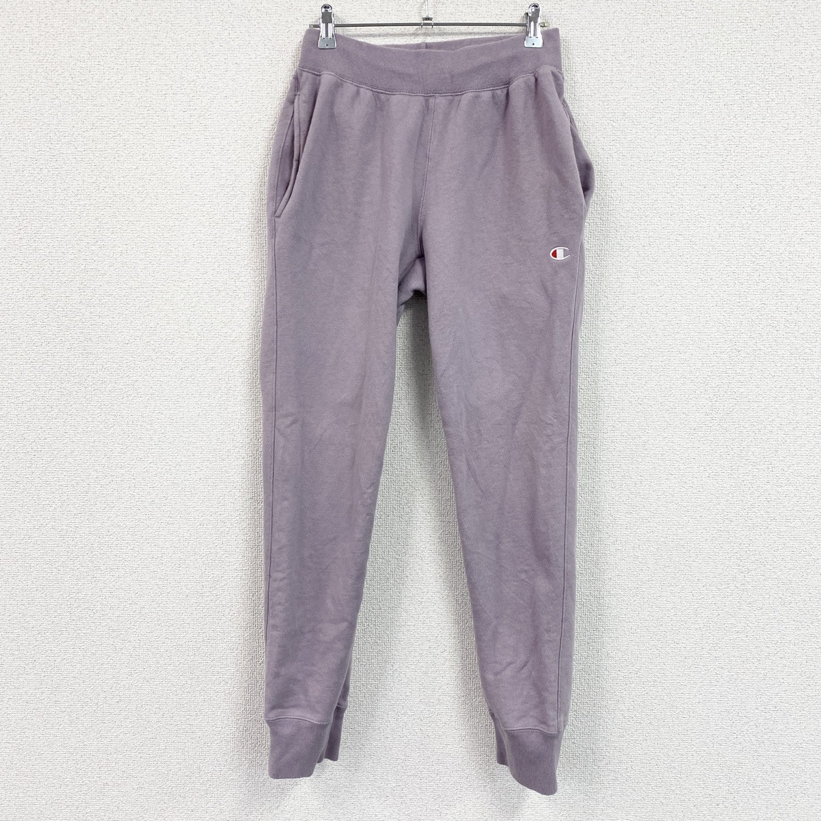 Champion　チャンピオン　リバースウィーブ　スウェットパンツ　ヘビーウエイト　刺繍ロゴ　現行　紫　パープル　Sサイズ