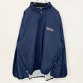古着 used　NFL エヌエフエル　アノラックパーカー　長袖ナイロンプルオーバー　刺繡　ワッペン　アメフト　ネイビー　XLサイズ