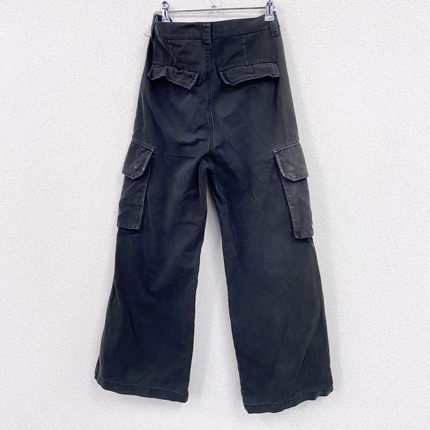 CLEL　クレイル　M-47タイプ　ミリタリーフレアカーゴパンツ　フェード　黒　ブラック　Lサイズ　