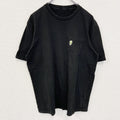 古着 used　T-BAR　半袖ワンポイント刺繍Tシャツ　Alien エイリアン　胸ポケット　黒　ブラック　クルーネック　Lサイズ