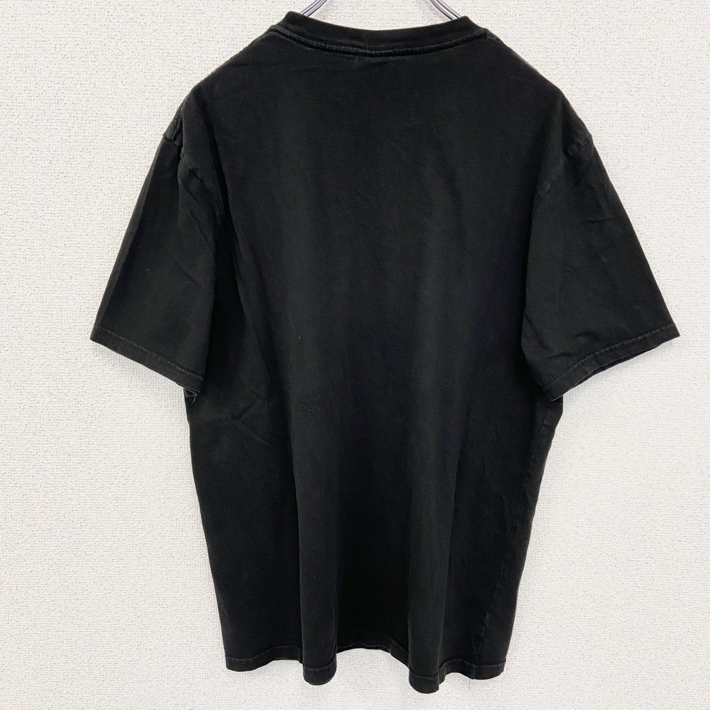 古着 used　T-BAR　半袖ワンポイント刺繍Tシャツ　Alien エイリアン　胸ポケット　黒　ブラック　クルーネック　Lサイズ