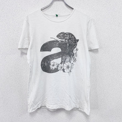 UNITED COLORS OF BENETTON　ユナイテッドカラーズオブベネトン　半袖プリントTシャツ　白　ホワイト　