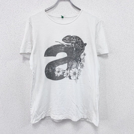 UNITED COLORS OF BENETTON　ユナイテッドカラーズオブベネトン　半袖プリントTシャツ　白　ホワイト　