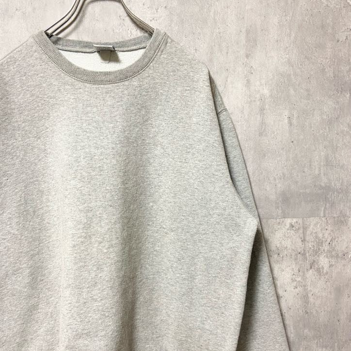 古着 used　90s 00s　OLDNAVY オールドネイビー　長袖無地スウェット　トレーナー　ノームコア　グレー　Lサイズ