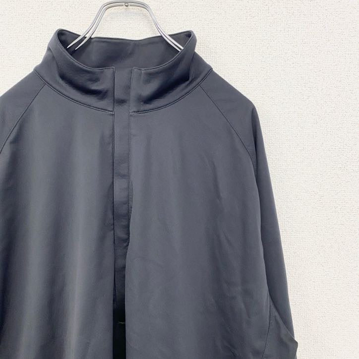 古着 used　NIKE GOLF 　アノラックパーカー　長袖ナイロンプルオーバー　スウッシュロゴ　シンプル　黒　XXLサイズ