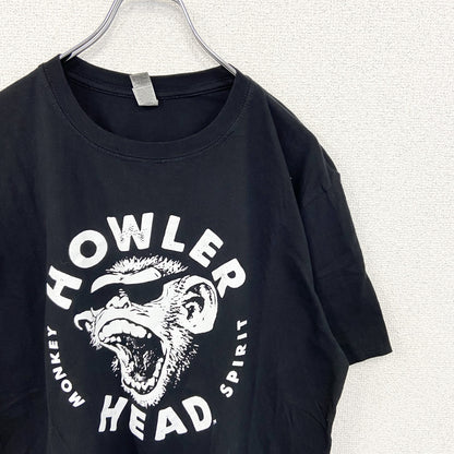 古着 used　GILDAN ギルダン　半袖プリントTシャツ　Howler Head ハウラーヘッド　黒　ブラック　Lサイズ