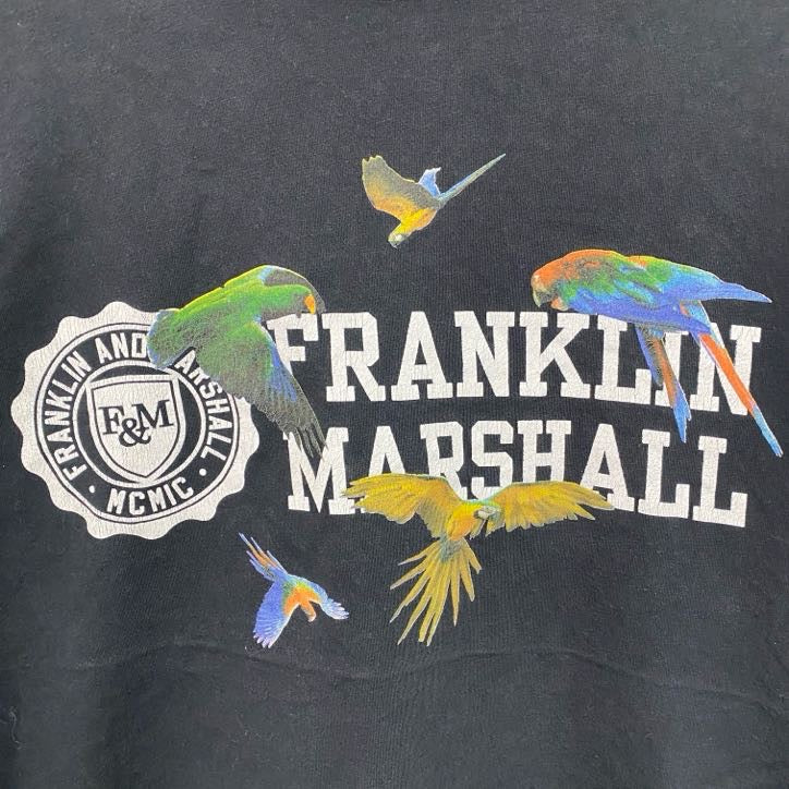 FRANCLIN MARSHALL LAB　半袖アニマルTシャツ　鳥　黒　ブラック　Lサイズ