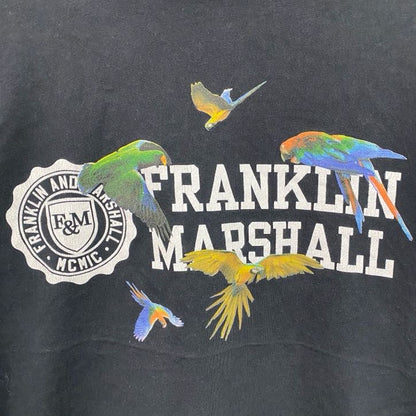 FRANCLIN MARSHALL LAB　半袖アニマルTシャツ　鳥　黒　ブラック　Lサイズ