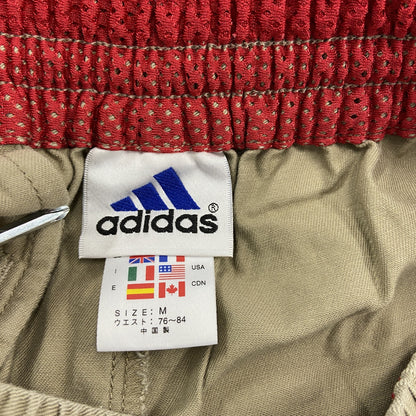 90s　adidas　アディダス　ハーフパンツ/ショートパンツ　パフォーマンスロゴ　ヴィンテージ　ベージュ　Mサイズ