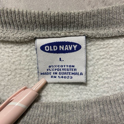 古着 used　90s 00s　OLDNAVY オールドネイビー　長袖無地スウェット　トレーナー　ノームコア　グレー　Lサイズ