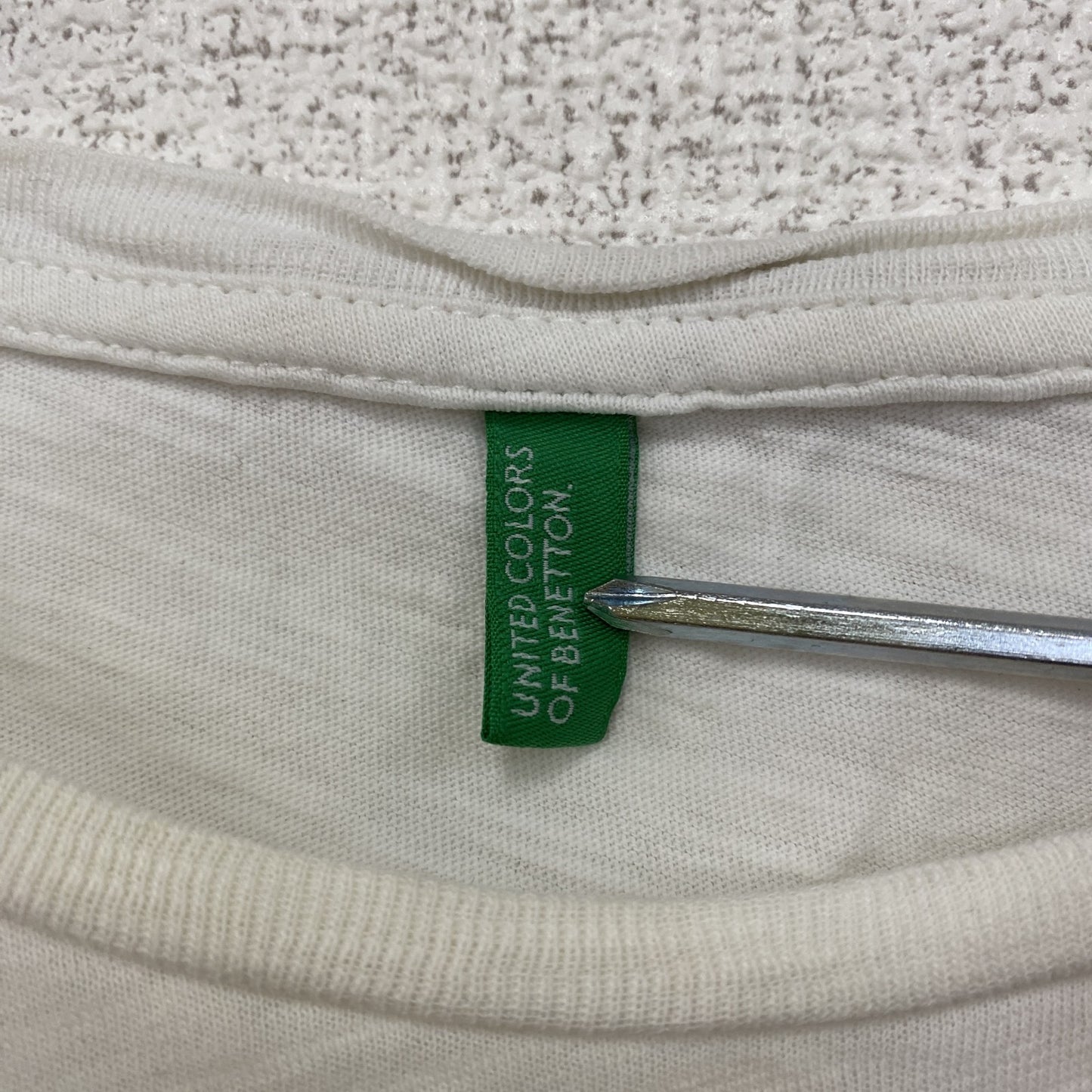 UNITED COLORS OF BENETTON　ユナイテッドカラーズオブベネトン　半袖プリントTシャツ　白　ホワイト　