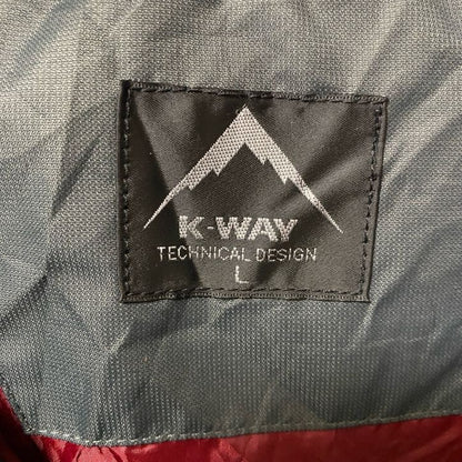 古着 used　K-WAY　長袖マウンテンパーカー　ナイロンジャケット　ワンポイントロゴプリント　アウトドア　黒　Lサイズ