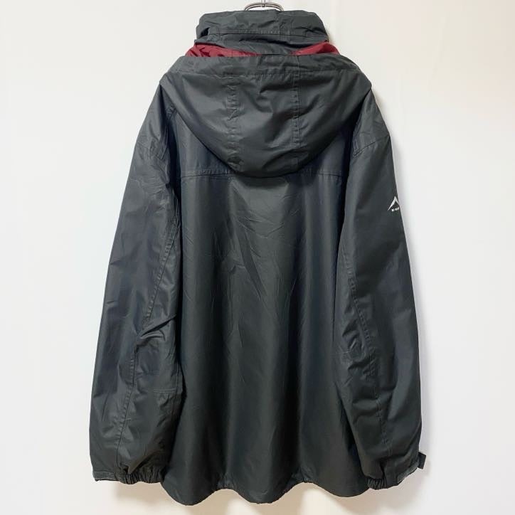 古着 used　K-WAY　長袖マウンテンパーカー　ナイロンジャケット　ワンポイントロゴプリント　アウトドア　黒　Lサイズ