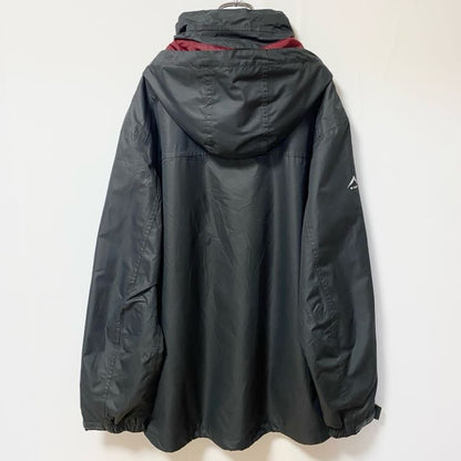 古着 used　K-WAY　長袖マウンテンパーカー　ナイロンジャケット　ワンポイントロゴプリント　アウトドア　黒　Lサイズ