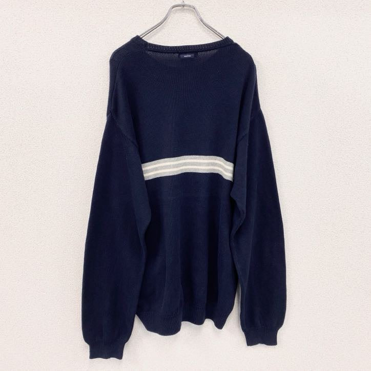 NAUTICA　ノーティカ　コットンニットセーター　紺　ネイビー　2XLサイズ