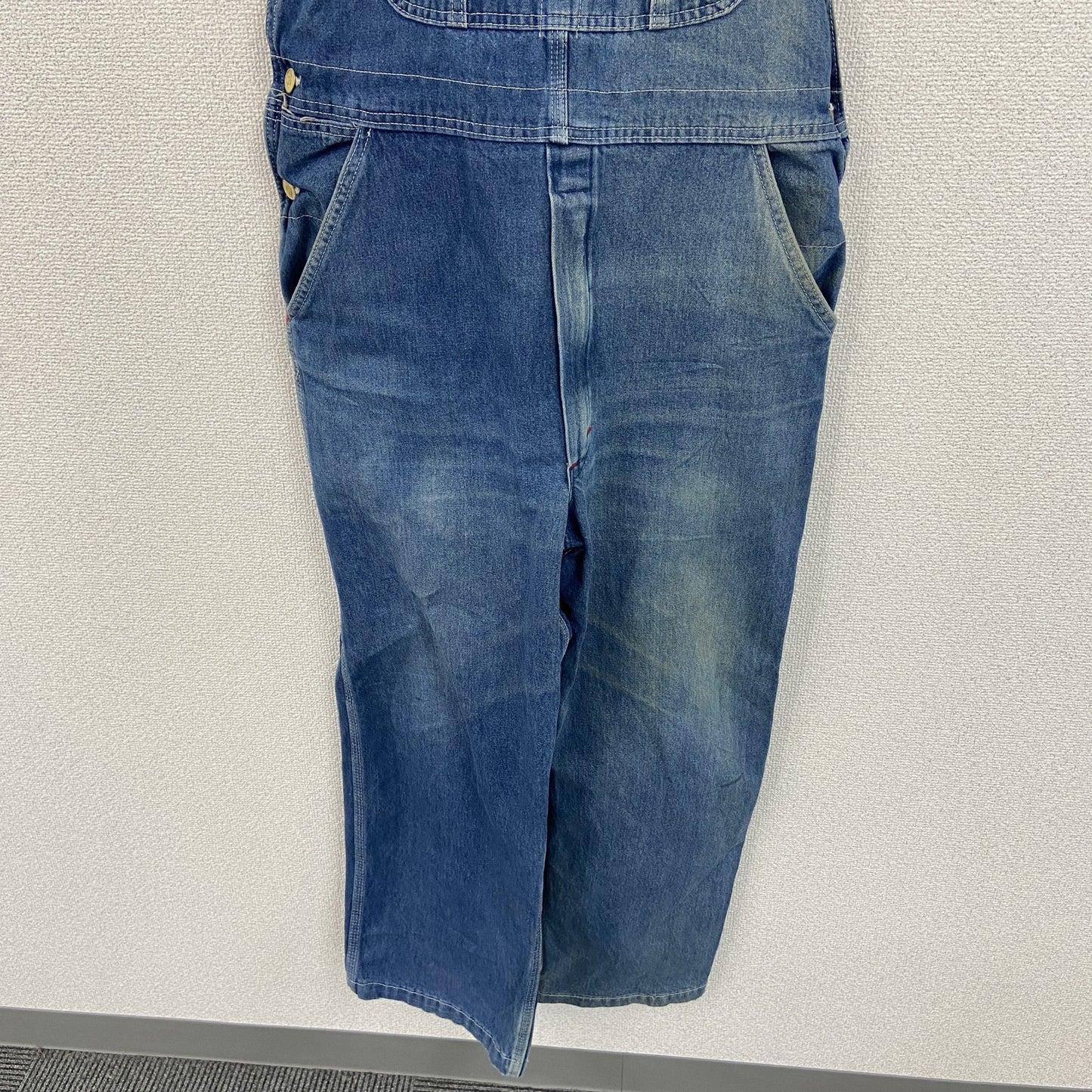 Dickies　ディッキーズ　デニムオーバーオール/つなぎ　縦落ち　ジップフライ　インディゴ　W32サイズ　