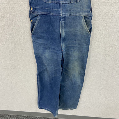 Dickies　ディッキーズ　デニムオーバーオール/つなぎ　縦落ち　ジップフライ　インディゴ　W32サイズ　