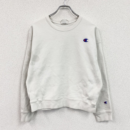 Champion　チャンピオン　リバースウィーブ　スウェット/トレーナー　ヘビーウエイト　刺繡ロゴ　現行　白　ホワイト　Lサイズ