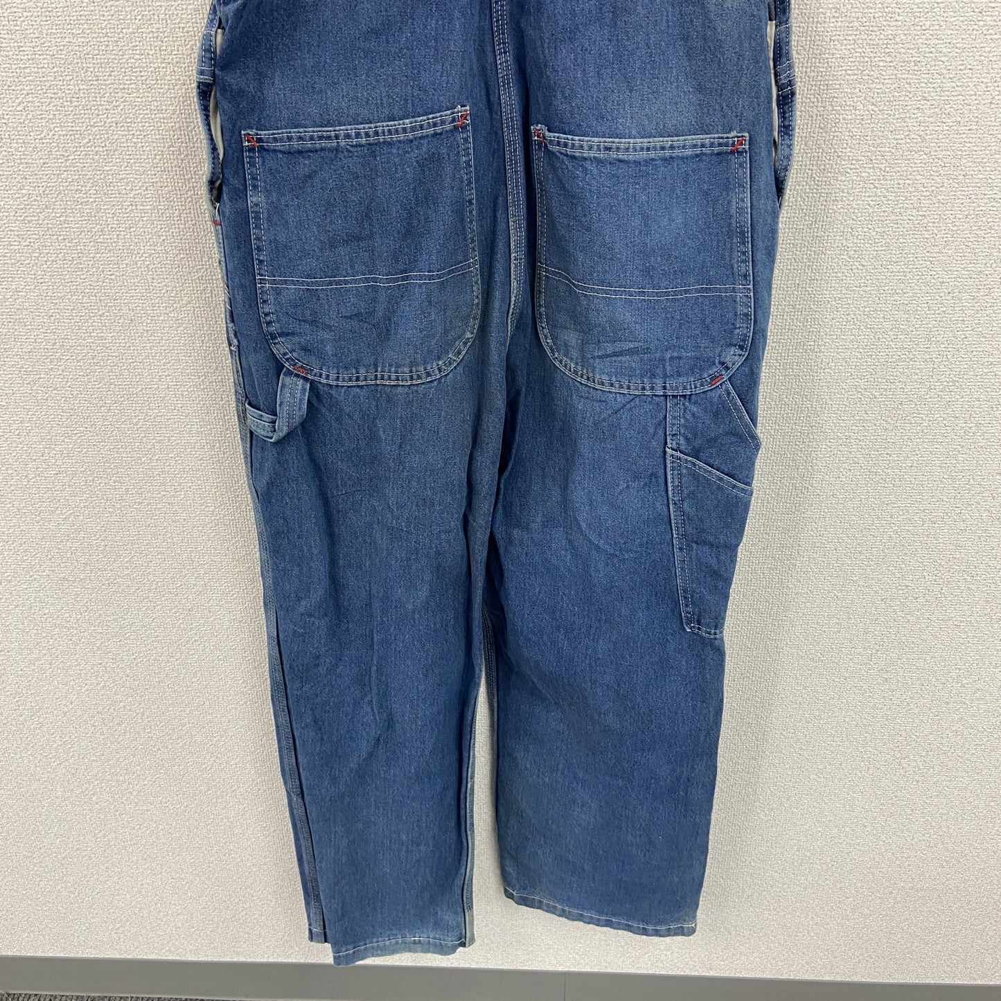 Dickies　ディッキーズ　デニムオーバーオール/つなぎ　縦落ち　ジップフライ　インディゴ　W32サイズ　