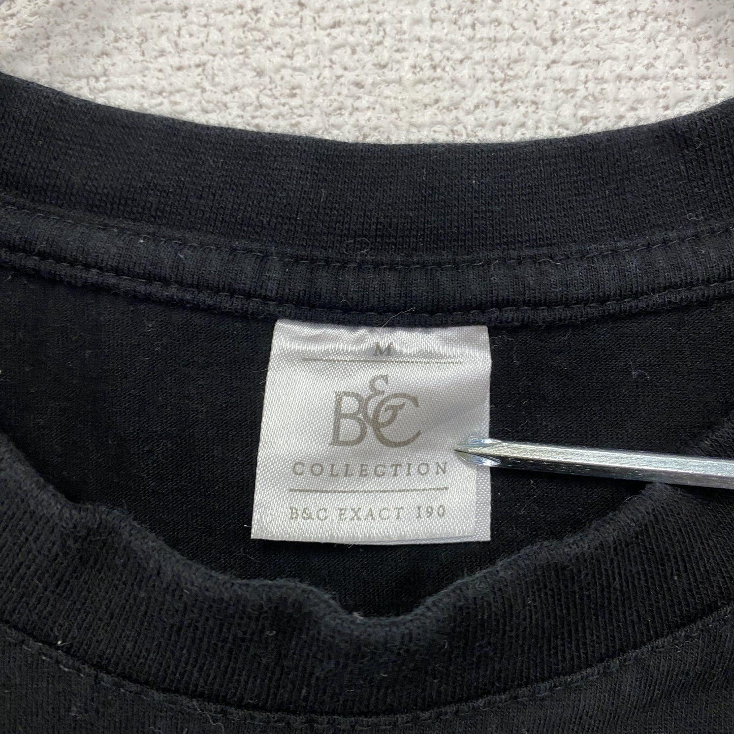 B&C　半袖プリントTシャツ　両面プリント　ROOF ROCKER　ハンマー　アーチプリント　デカロゴ　黒　ブラック　Mサイズ