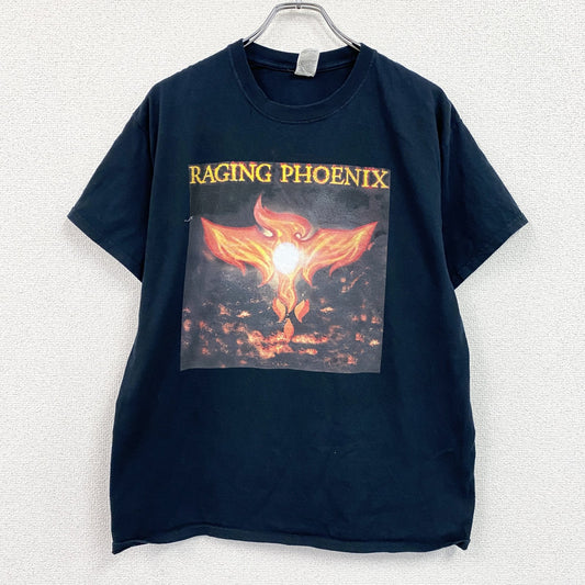 GILDAN　ギルダン　RAGING PHOENIX　半袖プリントTシャツ　ムービーT　黒　ブラック　Lサイズ