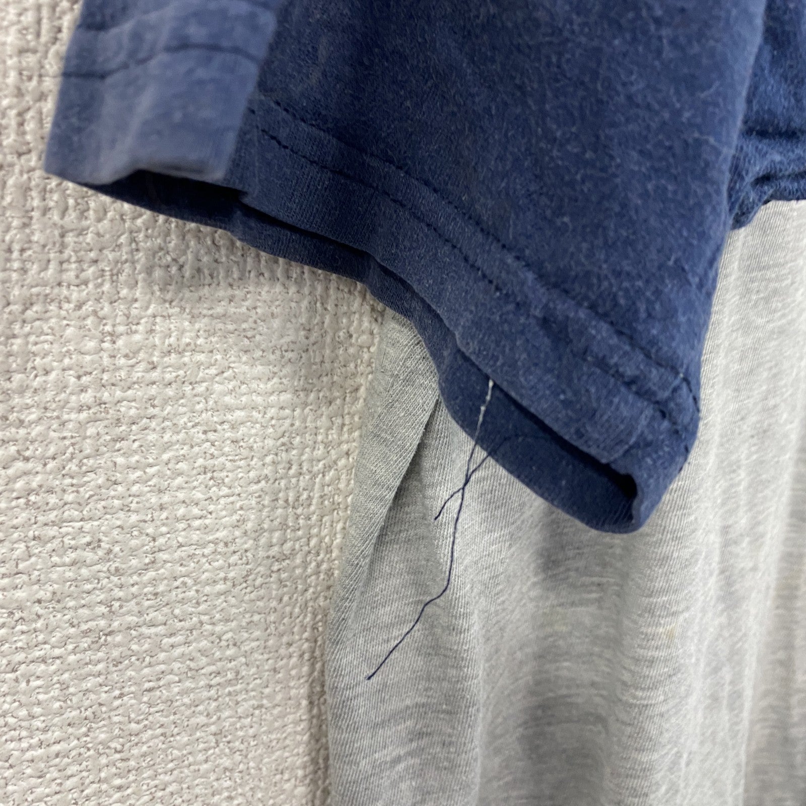 PANHARD　半袖プリントTシャツ　ラグランT　灰色　グレー　紺　ネイビー　Lサイズ