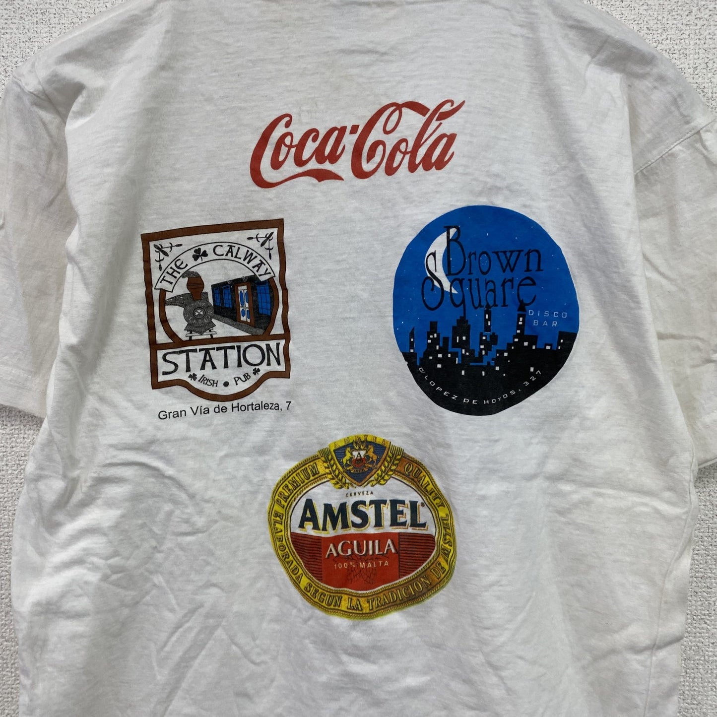 00s　gat label　レアルマドリード　半袖Tシャツ　Coca Cola　コカ・コーラ　白　ホワイト　Lサイズ