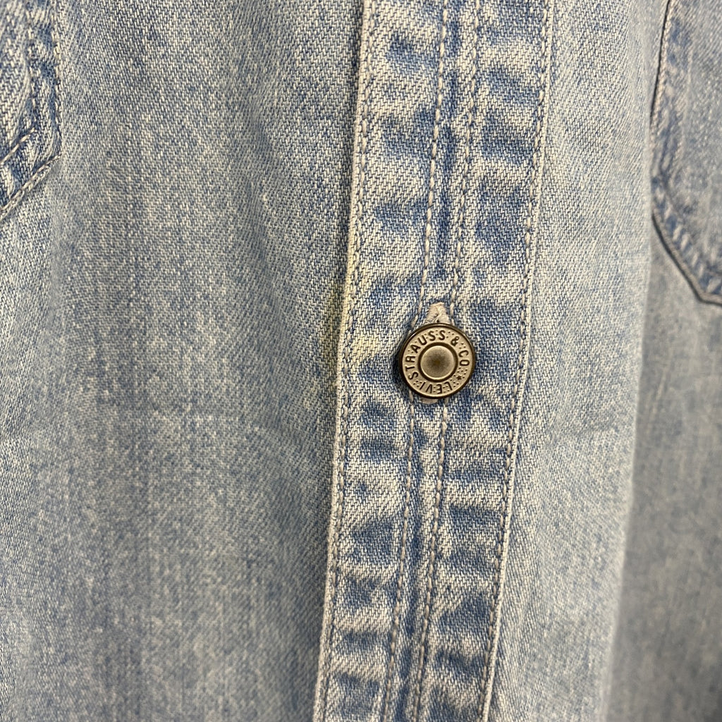 90s　Levi’s リーバイス　長袖デニムシャツ　ヴィンテージ　インディゴ　XLサイズ