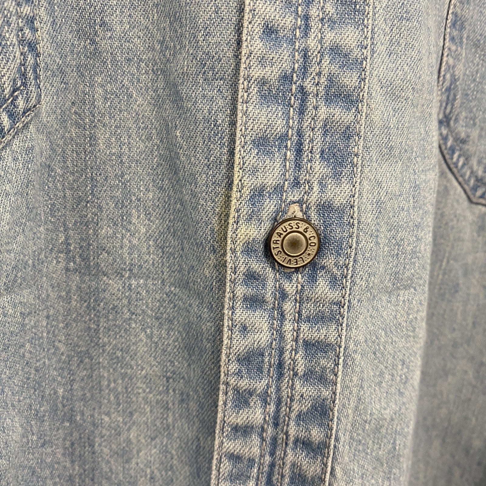 90s　Levi’s リーバイス　長袖デニムシャツ　ヴィンテージ　インディゴ　XLサイズ