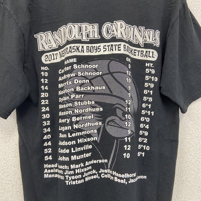 古着 used　JERZEES ジャージーズ　半袖プリントTシャツ　バックプリント　CARDINALS　黒　ブラック　クルーネック