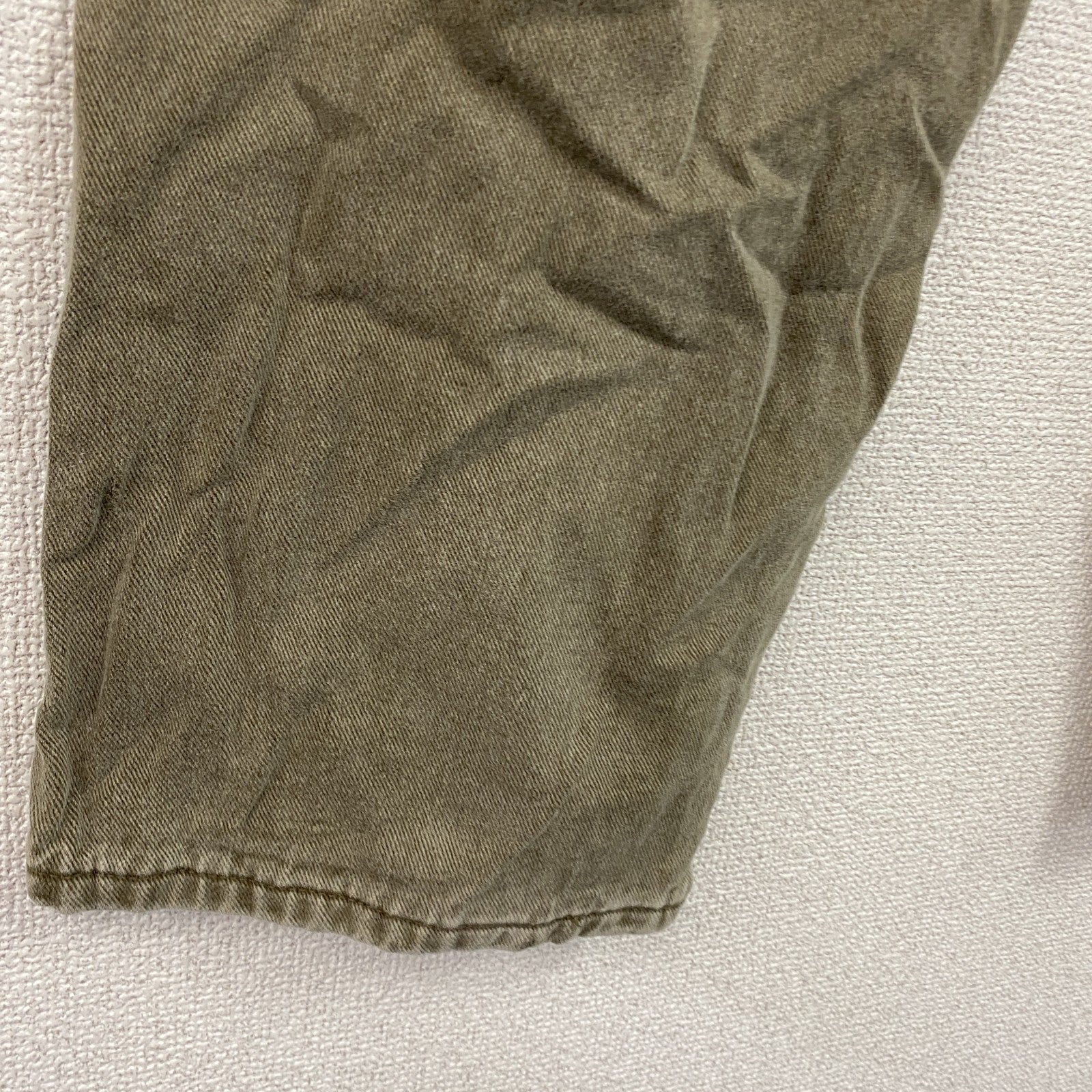 ～00s　L.L.Bean　エルエルビーン　デニムパンツ/ジーンズ　ジップフライ　革パッチ　ネル生地ライナー　茶色　ブラウン　W37サイズ