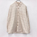 90s　Eddie Bauer　エディバウアー　長袖ボタンダウンシャツ　ヴィンテージ　白タグ　チェック柄　XLサイズ