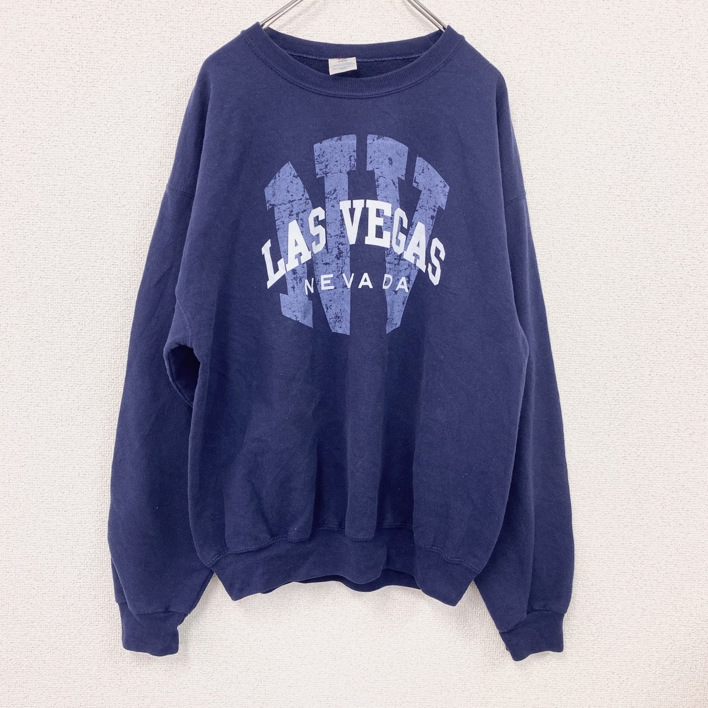 80s　JERZEES　スウェット/トレーナー　カレッジタイプ　ヴィンテージ　紺　ネイビー　Lサイズ