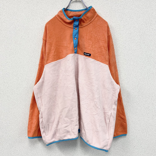 LAND’S END　ランズエンド　シンチラスナップTタイプ　フリースジャケット/ボアジャケット　ピンク　オレンジ　3XL